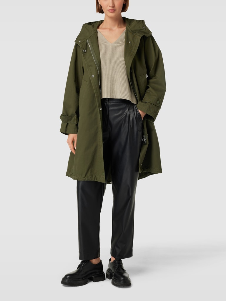 Marc O'Polo Parka aus reiner Baumwolle mit Kapuze (oliv) online kaufen