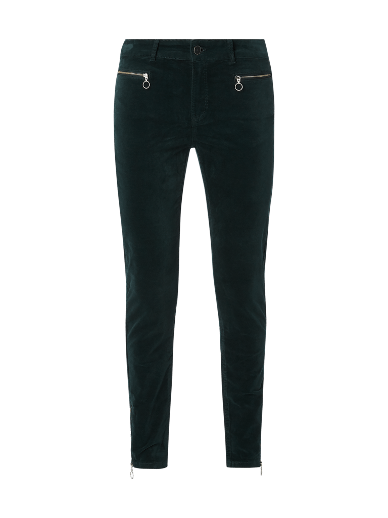 Christian Berg Woman Skinny Fit Samthose Mit Rei Verschlusstaschen