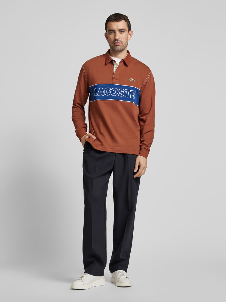 Lacoste Relaxed Fit Poloshirt mit Label-Stitching (hazel) online