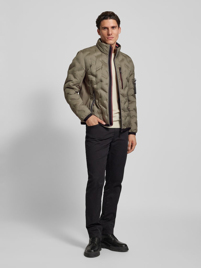 Tom Tailor Regular Fit Funktionsjacke mit abnehmbarer Kapuze (oliv