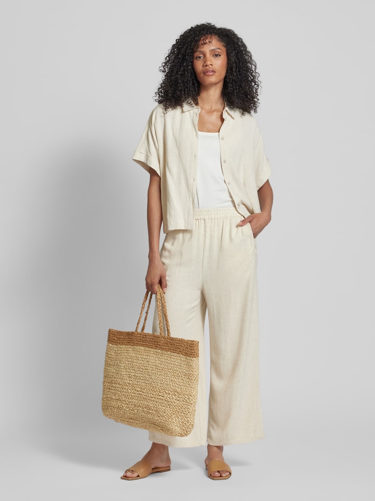 Wide Leg Hose mit Leinenanteil main image 1