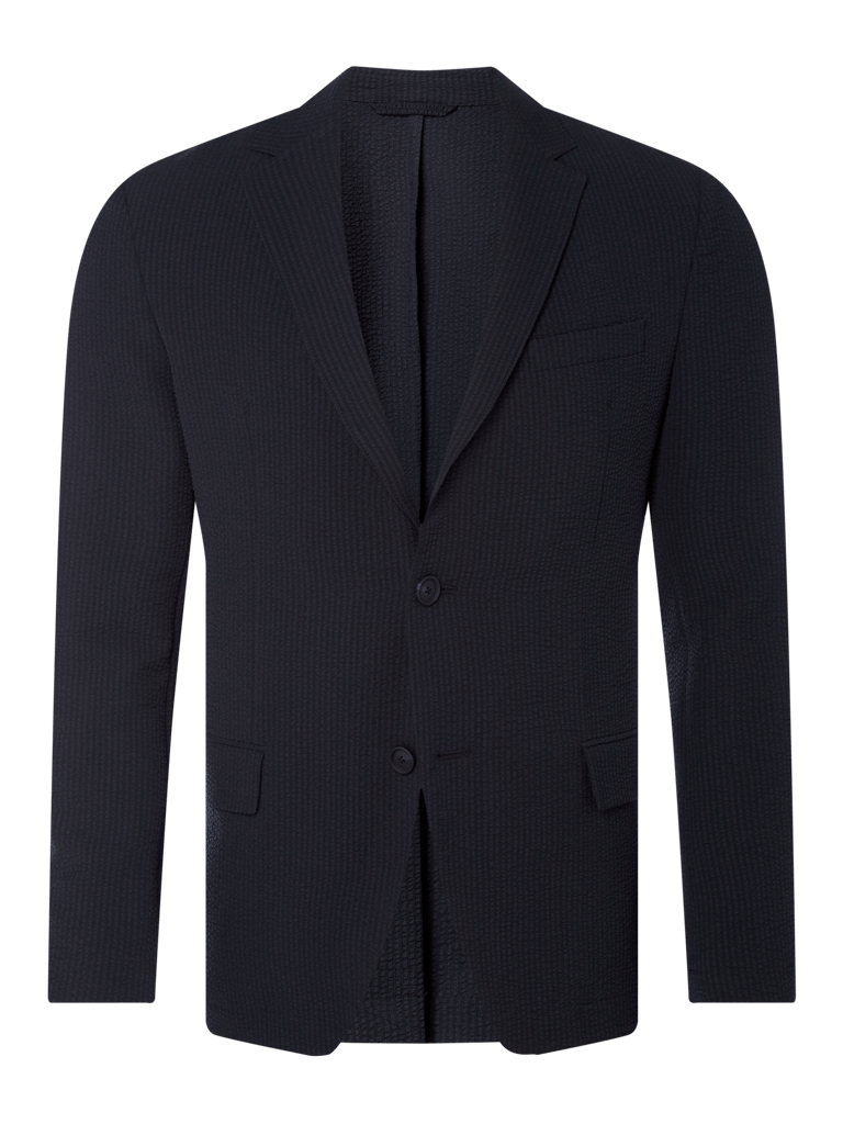 BOSS Slim fit 2knoops colbert van seersucker, model 'Naden' in