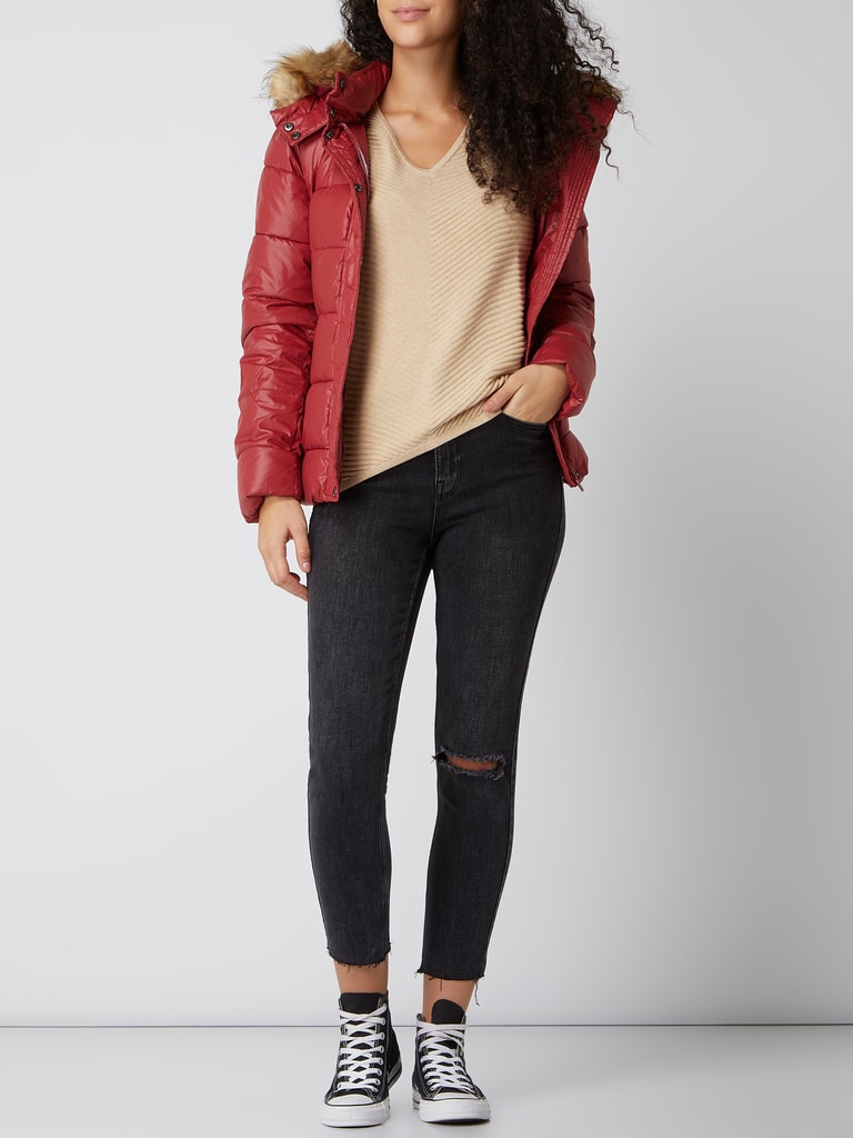 TOM TAILOR Mädchen Pullover Slim Fit - Mit Rippstruktur & Stehkragen | Nachhaltig