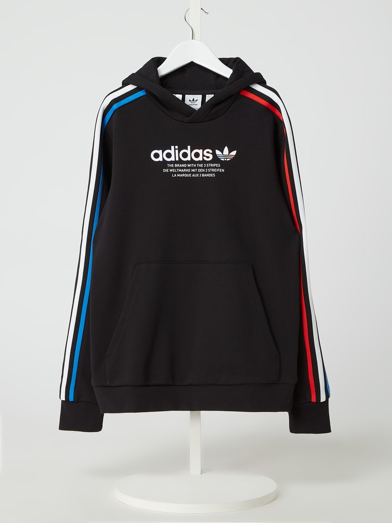 adidas Originals Hoodie mit Logo Streifen black online kaufen