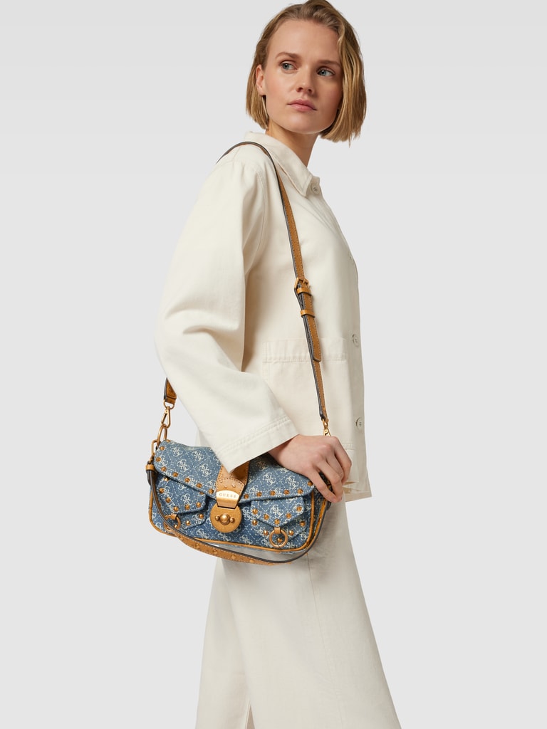 Guess Pochette Donna RW1619 P4201, Busta Rigida In Pelle PU Nera, Con Tasca Porta Carte E Chiusura Magnetica, Accessorio Elegante