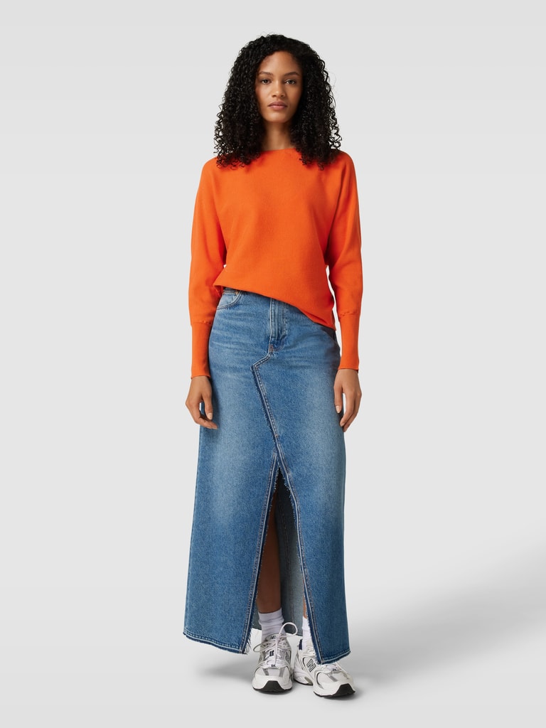 s.Oliver BLACK LABEL Gebreide pullover met boothals in wit online kopen | P&C