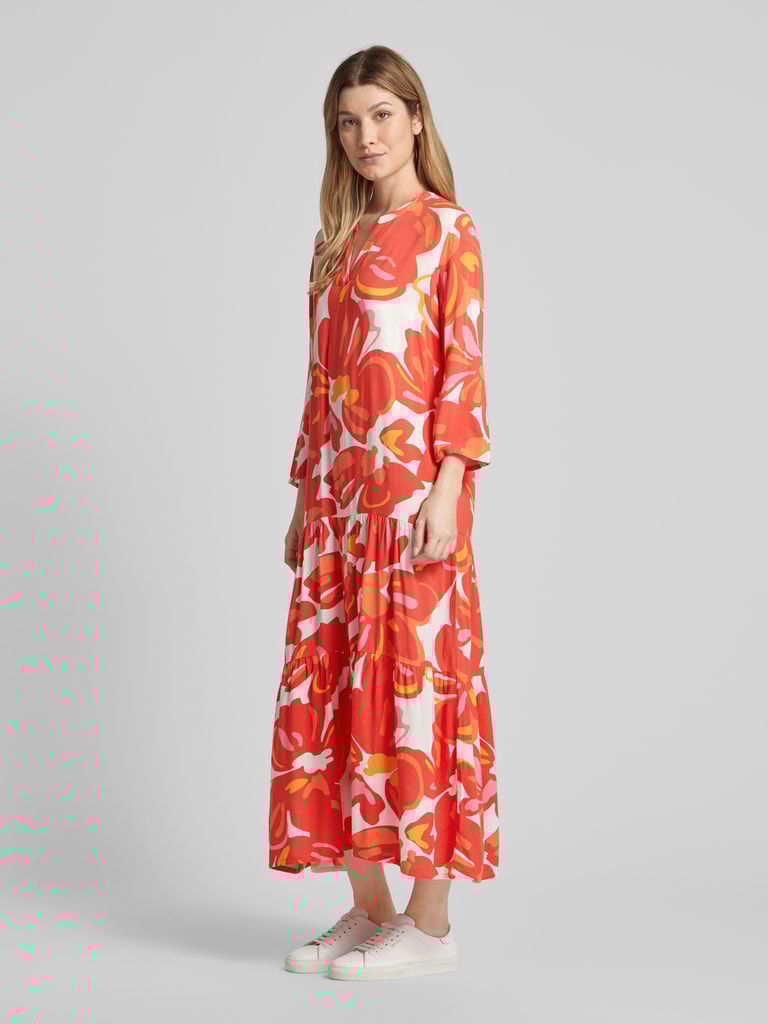 Betty Barclay Maxi-jurk van viscose met bloemenmotief in rood online ...