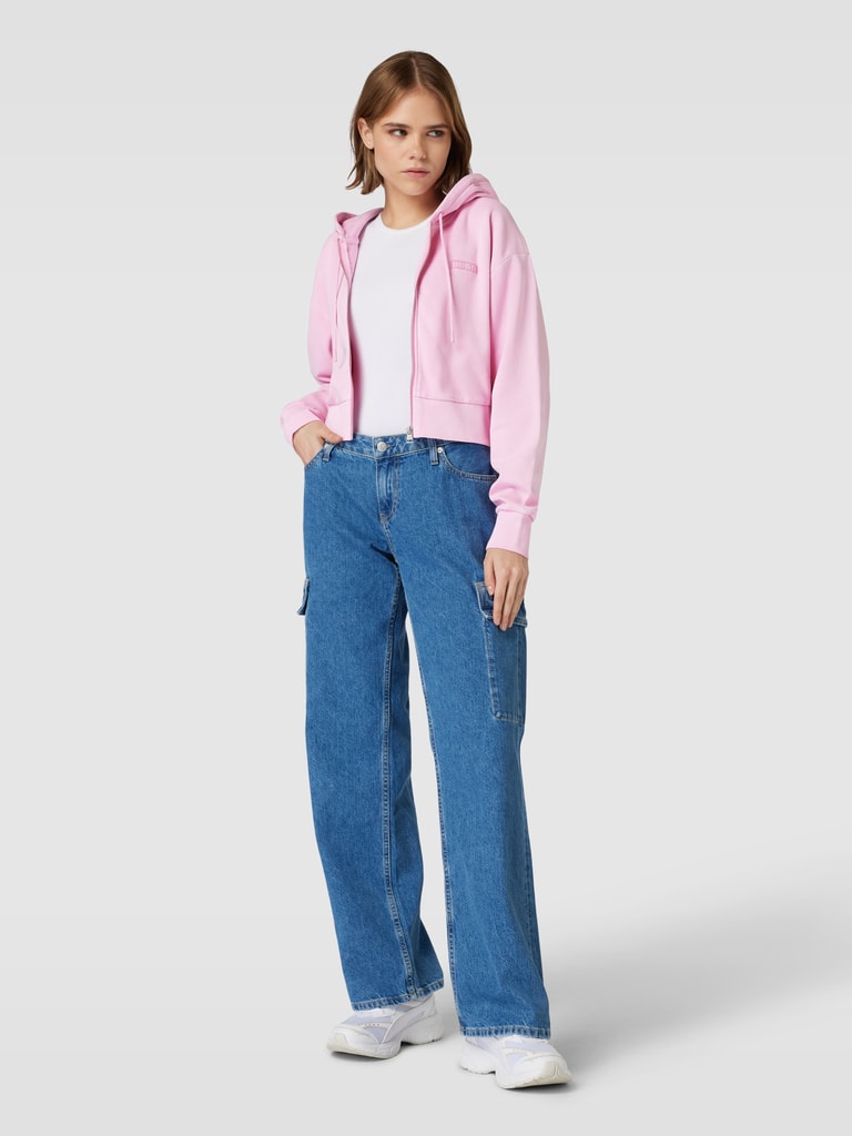 Juno blue collar cropped sweatshirt SS26