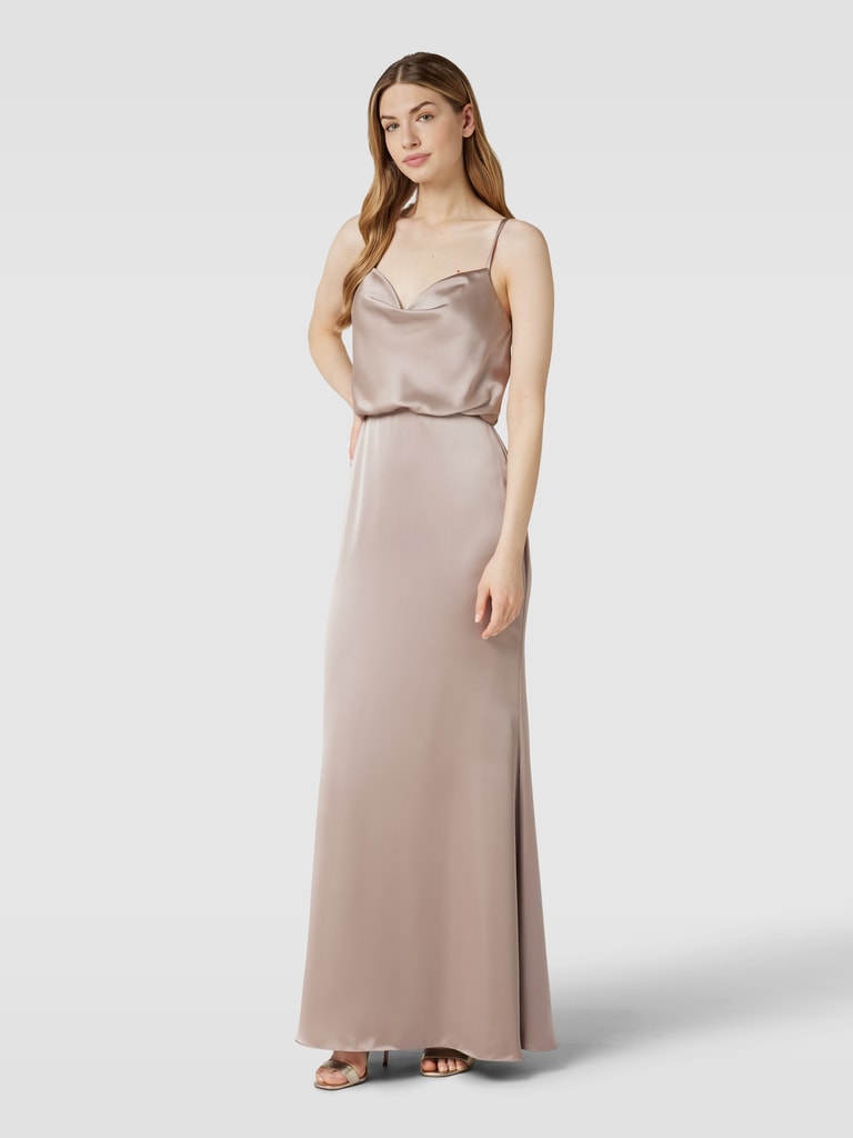 Laona Abendkleid mit Wasserfall-Ausschnitt (taupe) online kaufen