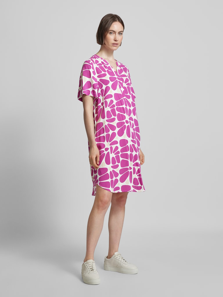 TOM TAILOR Damen Kleid Mit V-Ausschnitt - Zeitloses Midikleid Für Casual & Anlässe