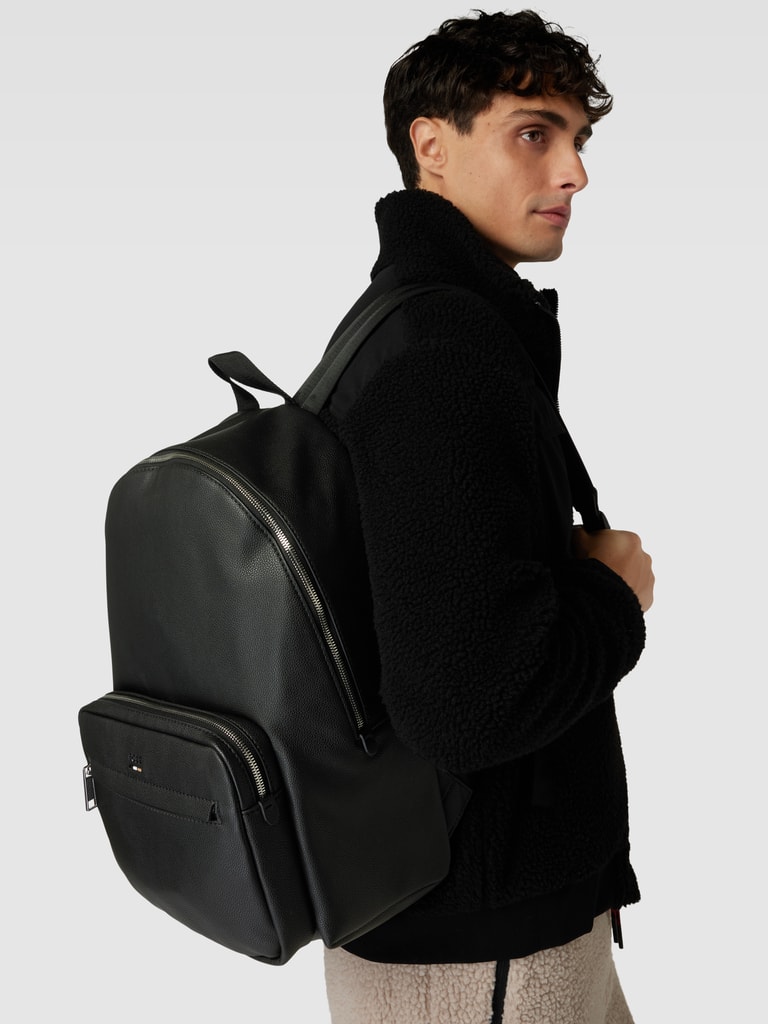 Hugo Boss Leder Rucksack Herren BOSS Rucksack Mit Label-Prägung