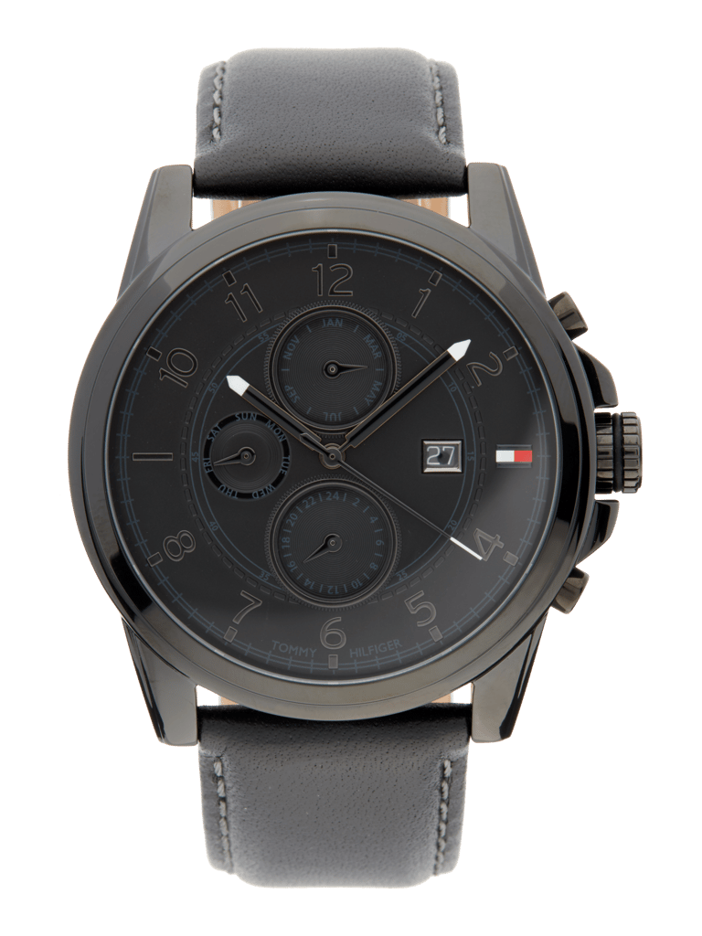 Tommy Hilfiger Uhr aus Edelstahl mit Multifunktion (black) online 