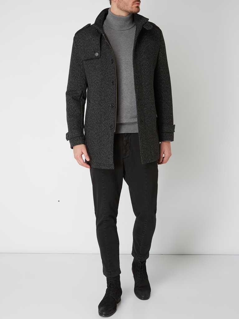 Pull slim fit en laine mérinos homme