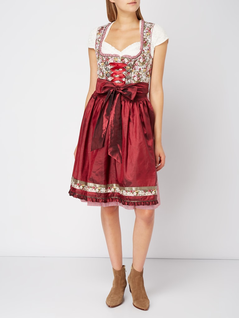 Mei Dirndl Is Grad In Der Wäsch Kup online Krüger Dirndl Dirndl w kwiatowe wzory (bordowy)