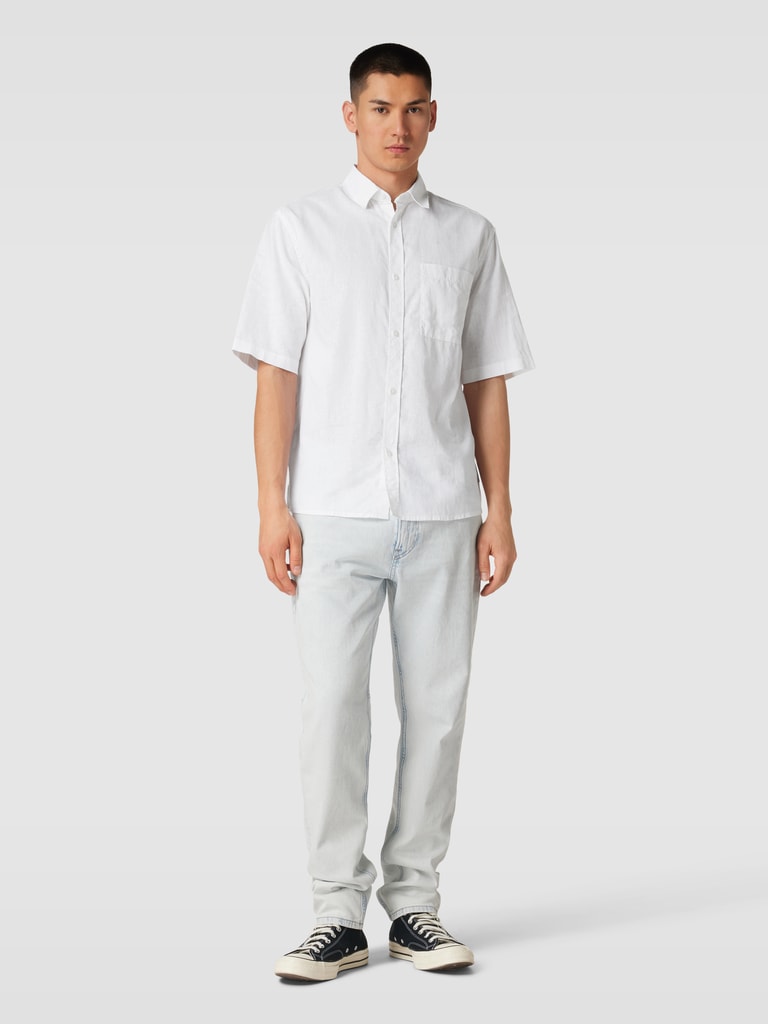 Duohropke Jeanshemd Herren Slim Fit - Vintage Denim Western Style