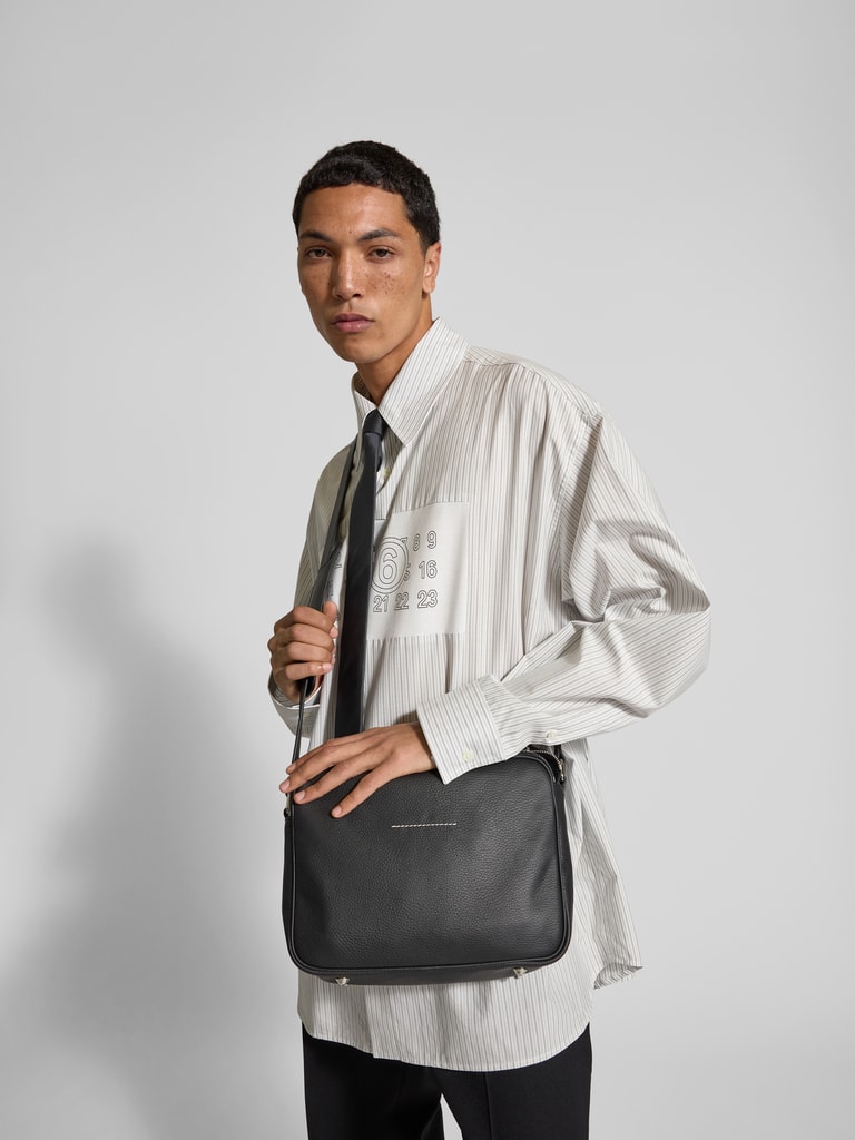 MM6 Maison Margiela Shoulder Bag aus echtem Leder (black) online