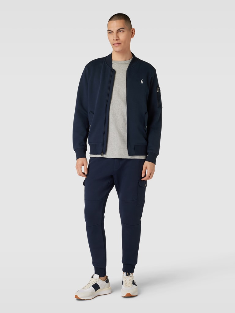Polo Ralph Lauren Sweatjacke mit Label-Stitching (marine) online 