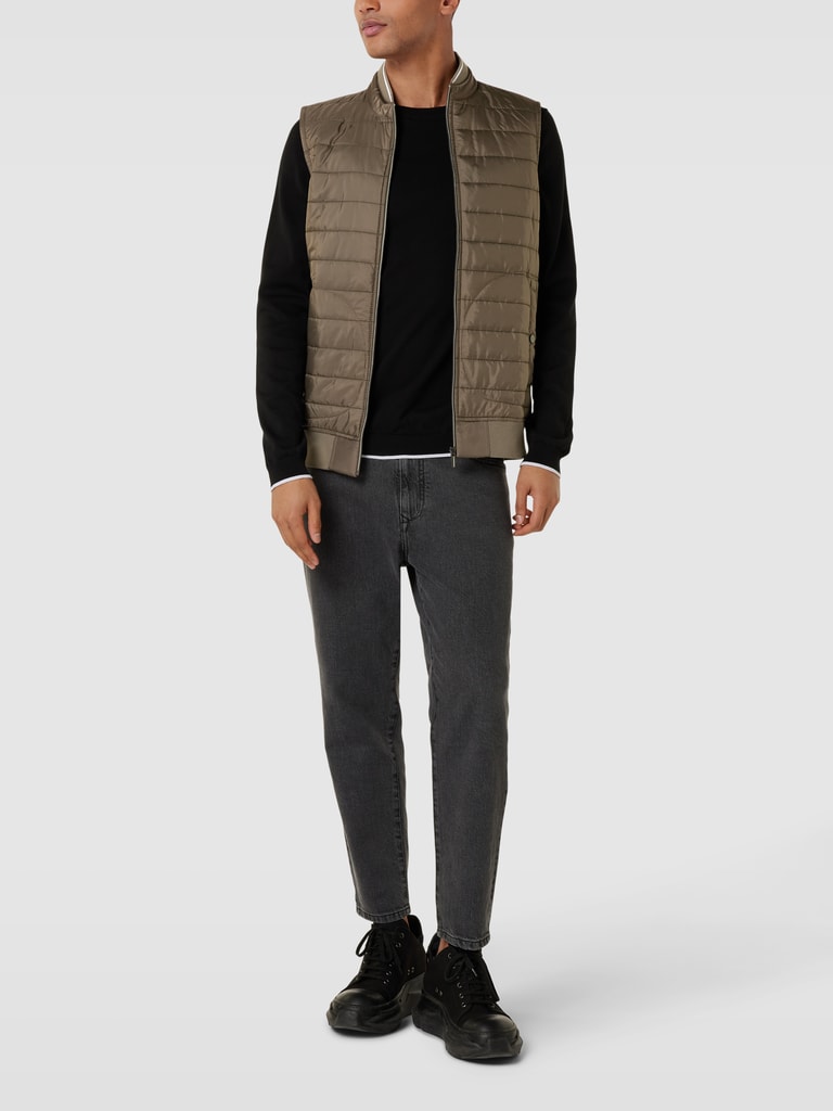 ATLAS FOR MEN alledaagse herentrui van fleece met halve rits, om te