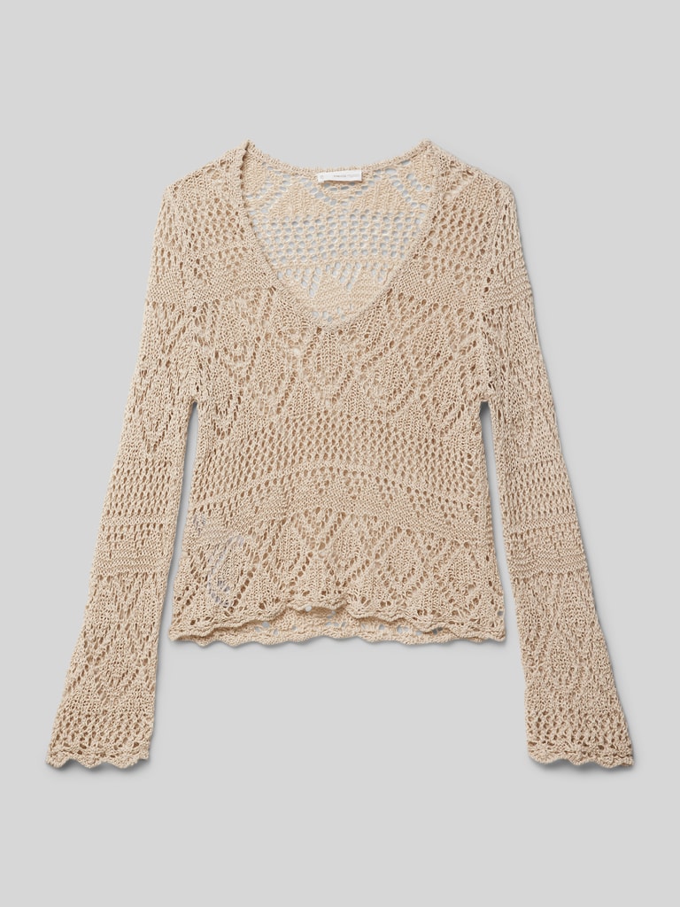 Mango Strickpullover mit Lochstickerei Modell 