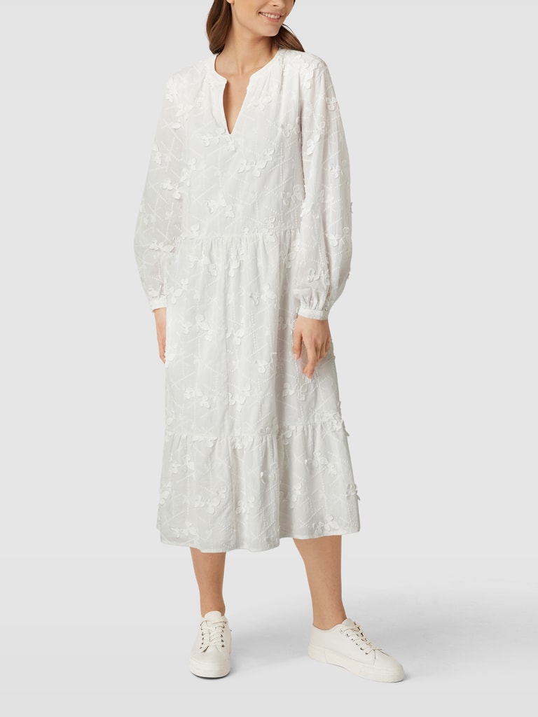 Taifun Midi-jurk met siergarnering, model 'SOFT ROMANCE' in