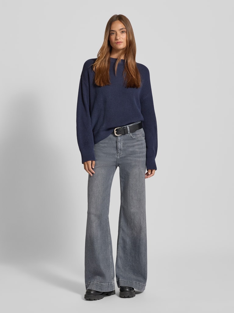 Jake*s Casual Oversized Strickpullover mit gerippten Abschlüssen