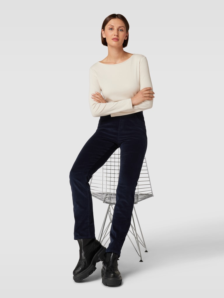 Koroshi lange jeans slim met ritssluiting aan de voorkant en