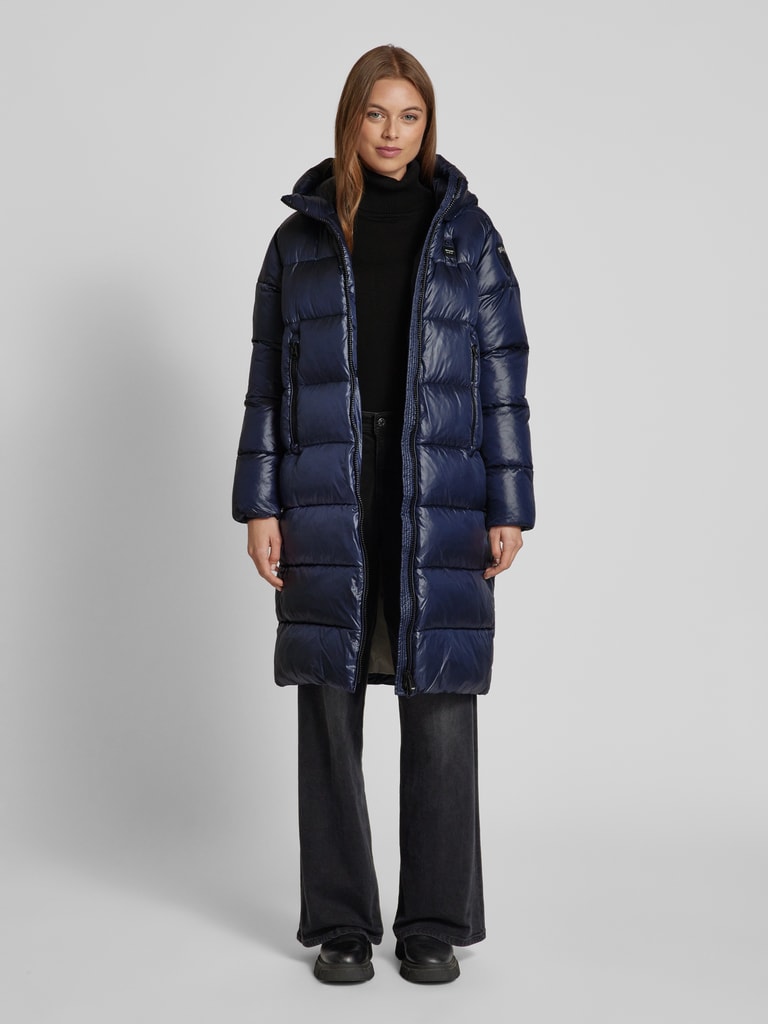 Blauer Usa Regular Fit Steppmantel mit Label-Patch (marine) online kaufen