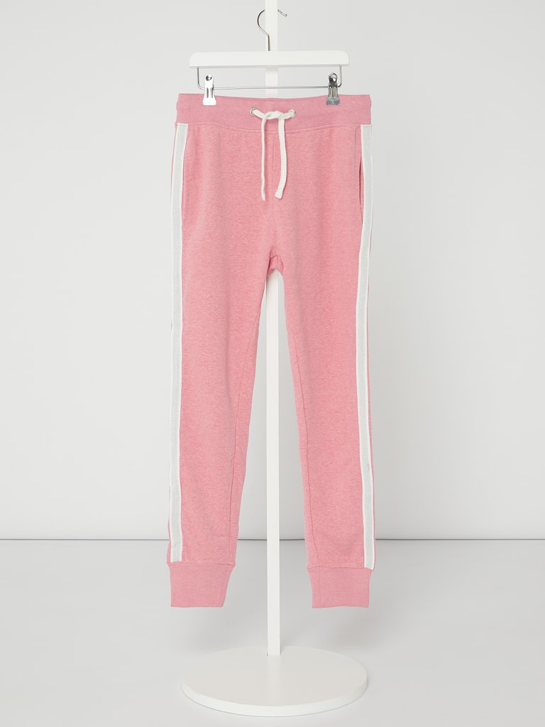 review-for-teens-sweatpants-mit-kontraststreifen-rose-melange-online