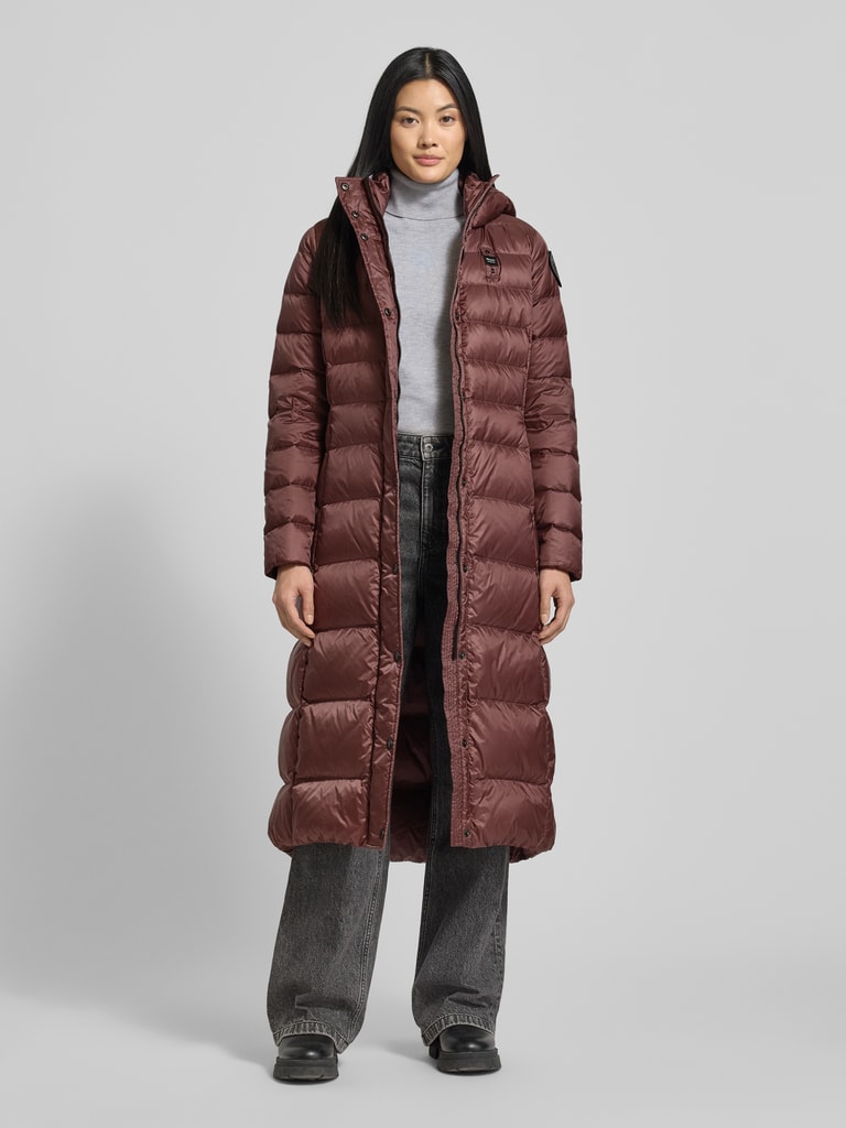 Blauer Usa Daunenmantel mit Kapuze Modell 'ANITA' (bordeaux