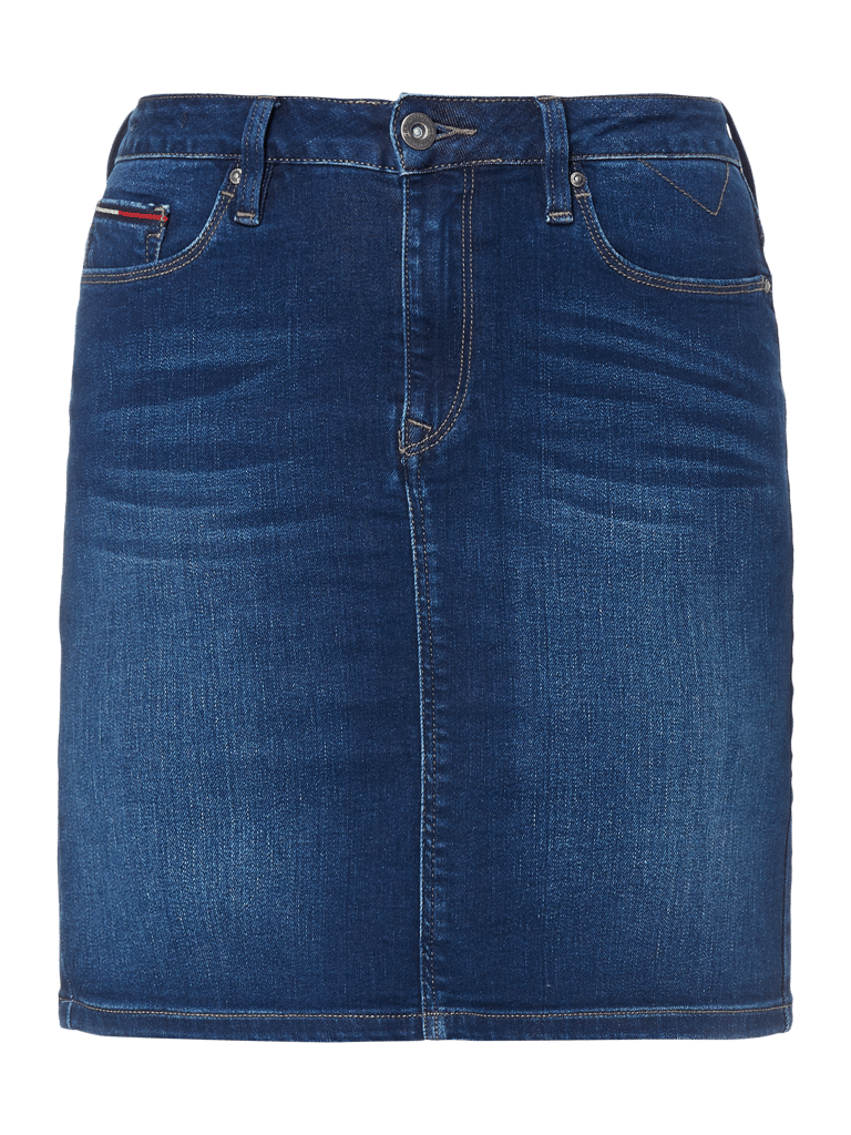 Tommy Jeans 5PocketJeansrock mit LogoStickerei (dunkelblau) online