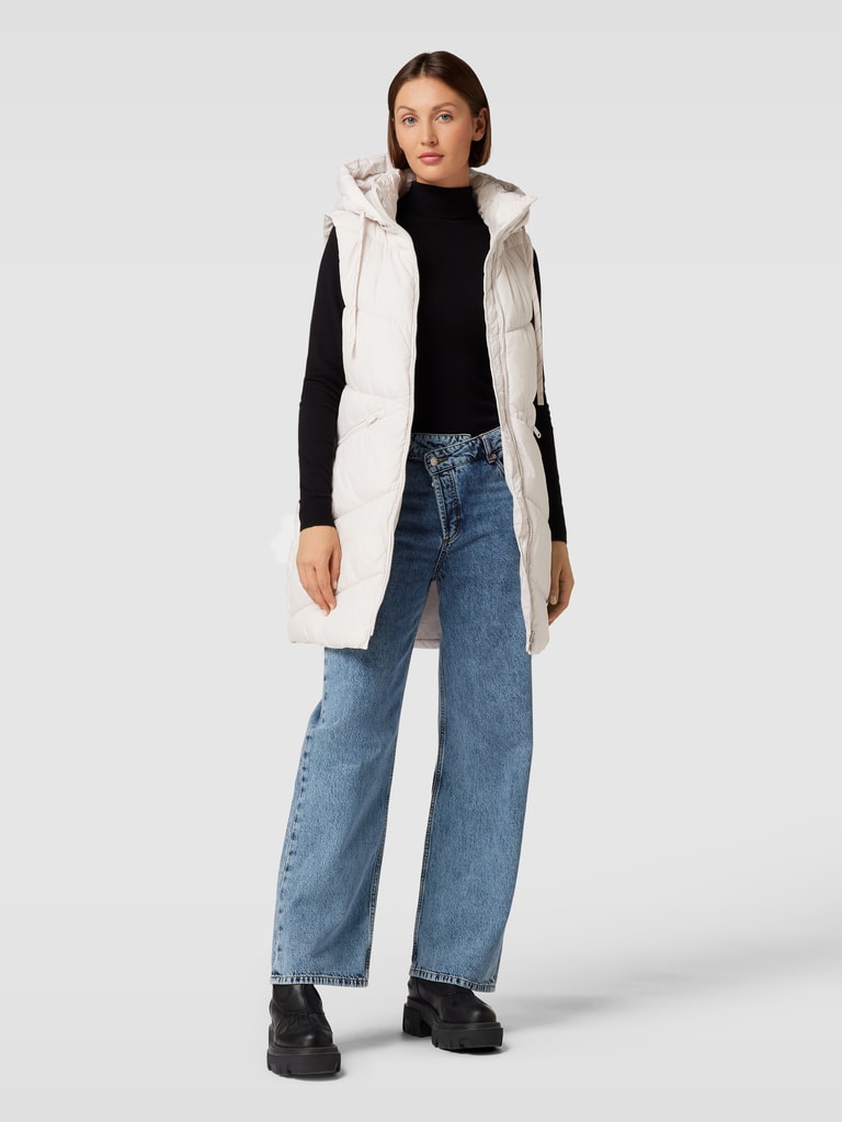 Tom Tailor Damen Lange Steppweste Grau 81261 Weste Damen