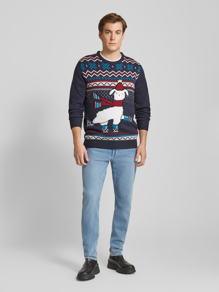 Montego Strickpullover mit Rundhalsausschnitt (marine) online kaufen