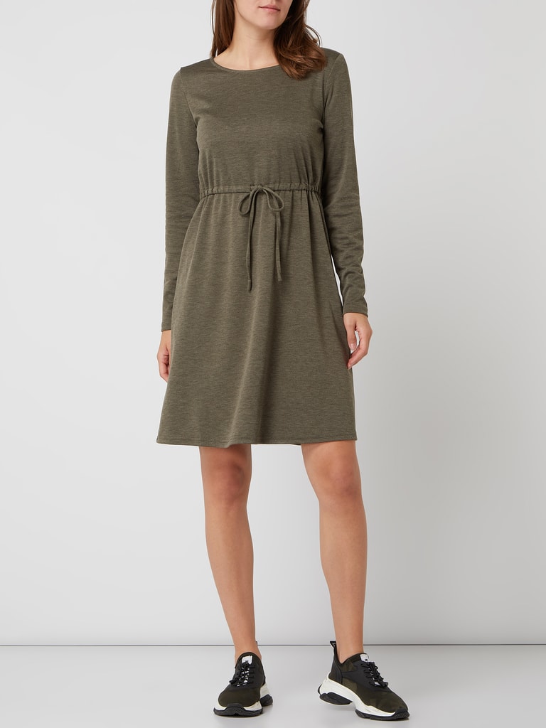 Vila Damen Oberteil Mit Spitze - Langarm Bluse Mit V-Ausschnitt, Viskose Mix