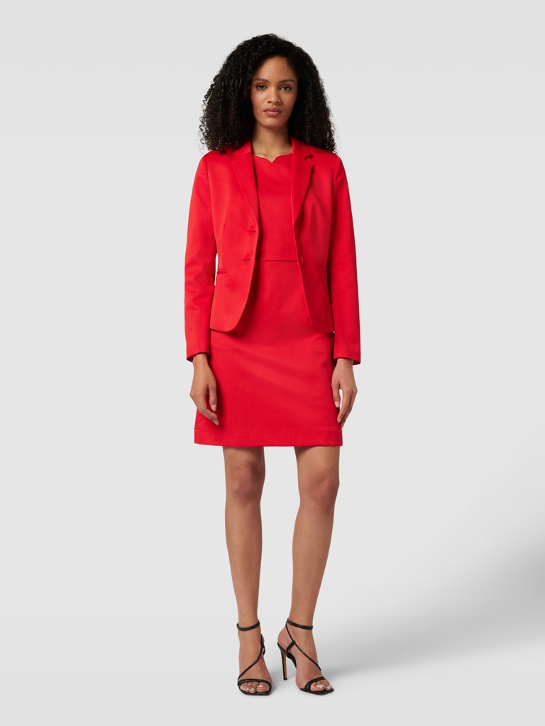 More & More Kokerjurk met structuurmotief in rood online kopen | P&C