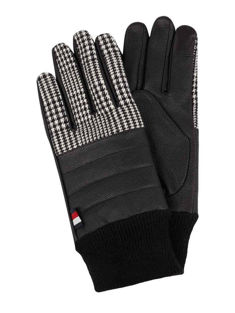 Tommy Hilfiger Handschuhe mit Lederbesatz - wattiert (black  