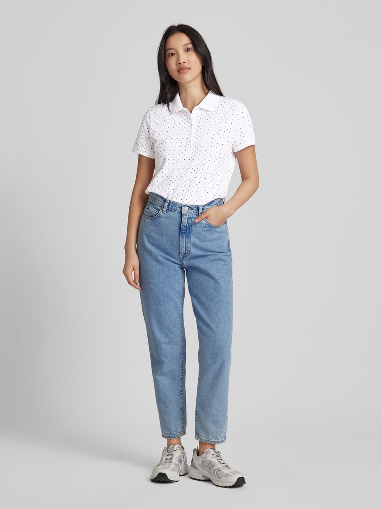 Montego Slim Fit Poloshirt mit Allover-Muster (weiss) online kaufen 