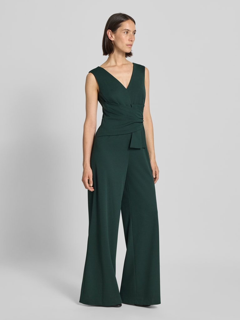Damen Jumpsuit Mit V Ausschnitt In Grün
