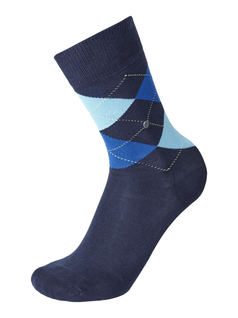 Burlington Socken Mit Argyle-Muster (dunkelblau) Online Kaufen