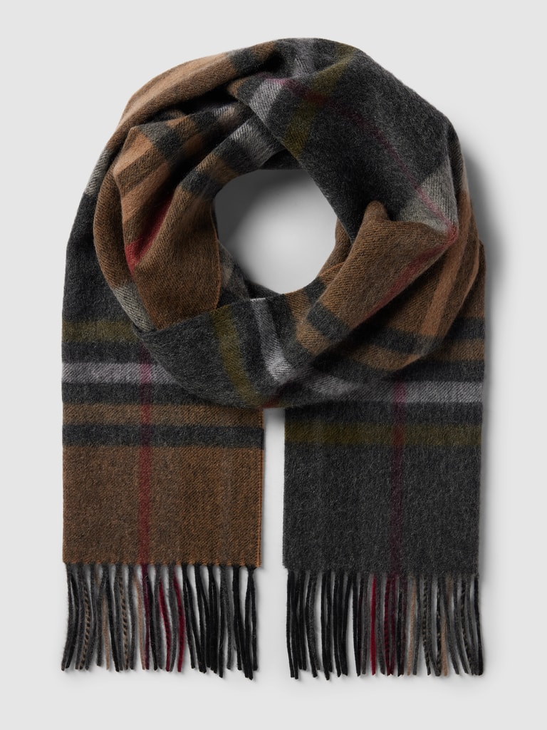 Bugatti Schal Viskose - Geometrisches Design 30x180cm Fischgrat Muster