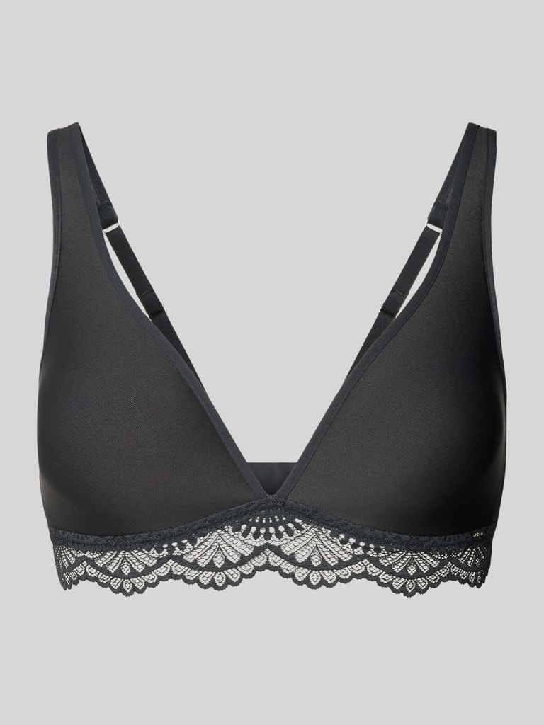 Skiny Reggiseno Triangolare Imbottito Donna In Cotone E Pizzo - Senza Ferretto, Leggero, Bretelle Regolabili