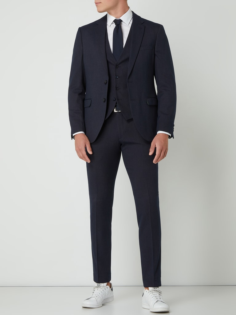 MCNEAL Slim Fit Anzughose Flex Suit mit Stretch-Anteil (marine