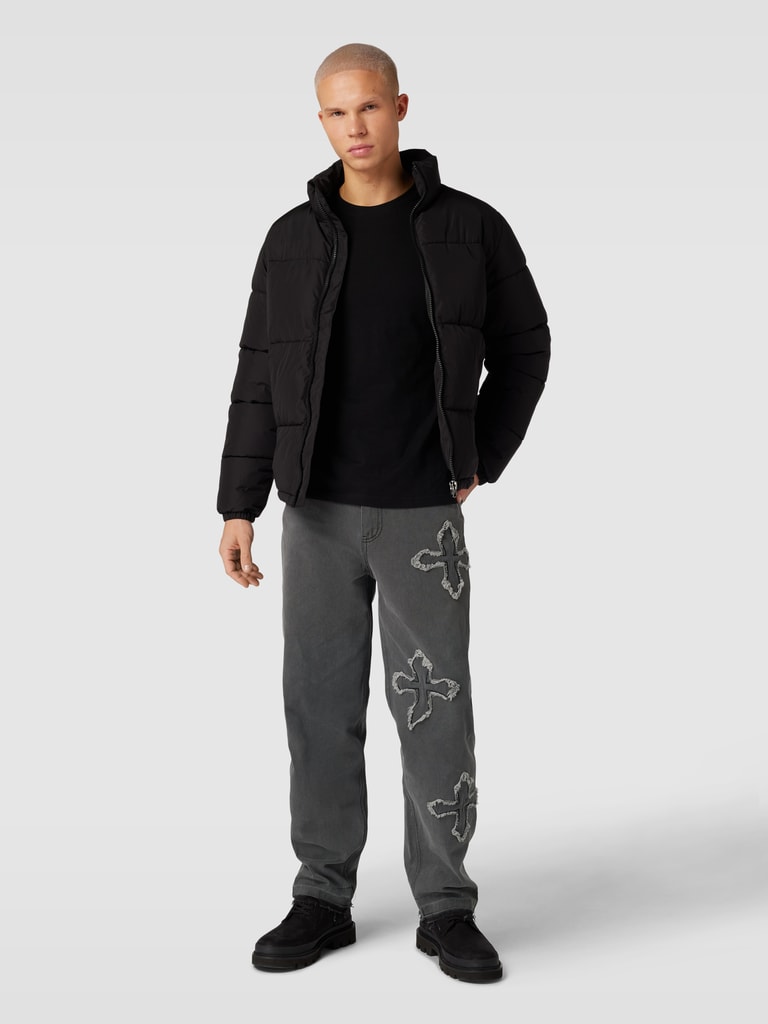 KARL KANI Jeans im Destroyed-Look mit Label-Stitching (black) online kaufen