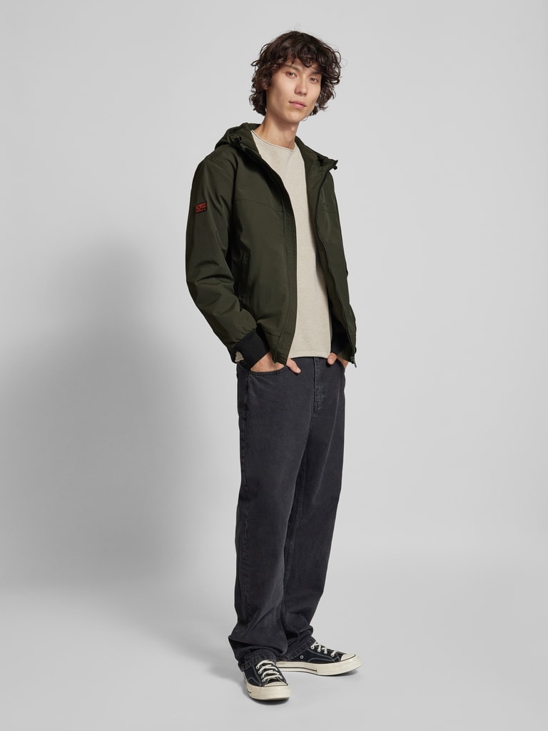 Peuterey Cognihas jack met capuchon en logo • Donkerblauw • de Bijenkorf