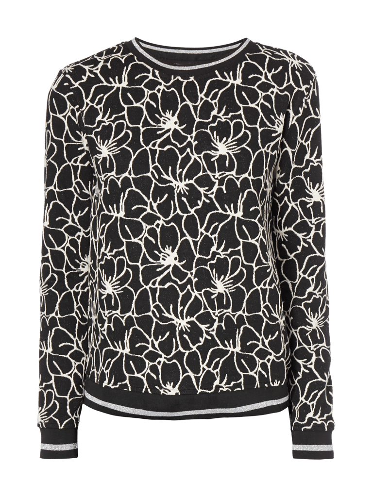 Jake*s Casual Sweatshirt mit floralem Muster (black) online kaufen