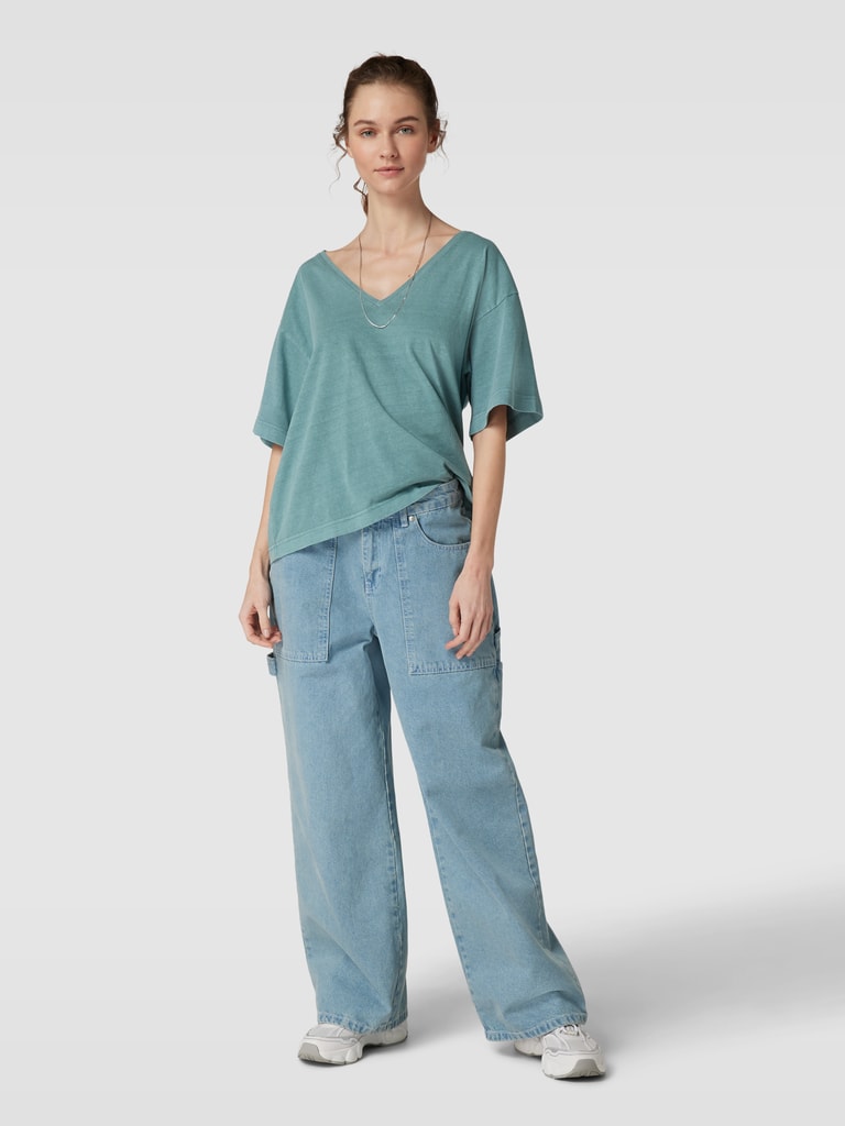 T-Shirt Donna G-Star Originals Overdyed Micro Boxy Top – Jersey Lash, Vestibilità Rilassata, Maniche Arrotolate - 4