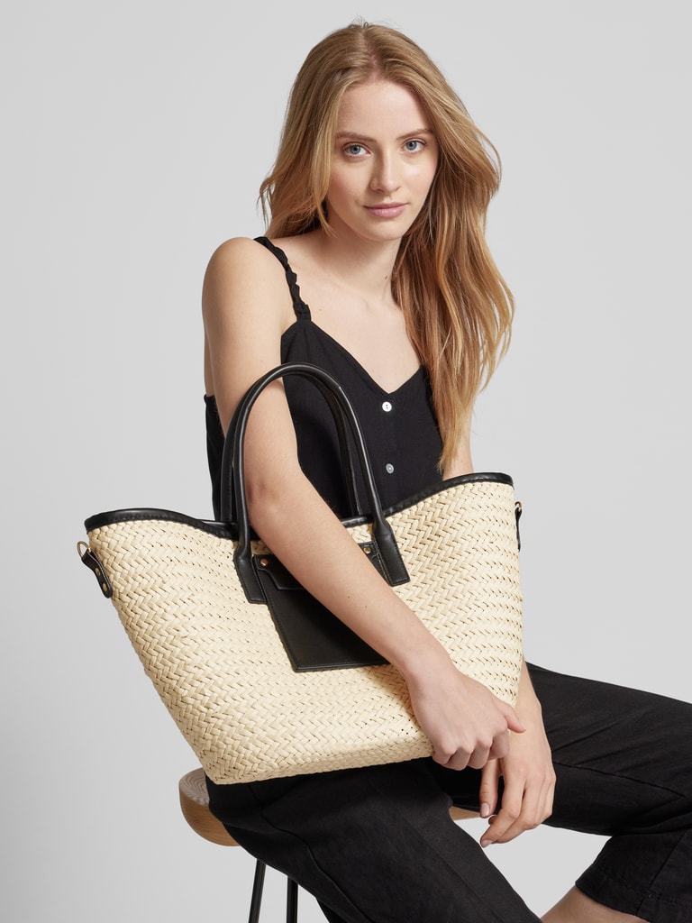 Mini Tasche Mango Tasche Flechtoptik Shopper Bag Aus Leder Damen