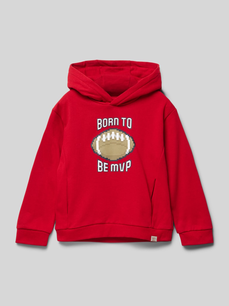 Mayoral Red Space Print Hoodie
