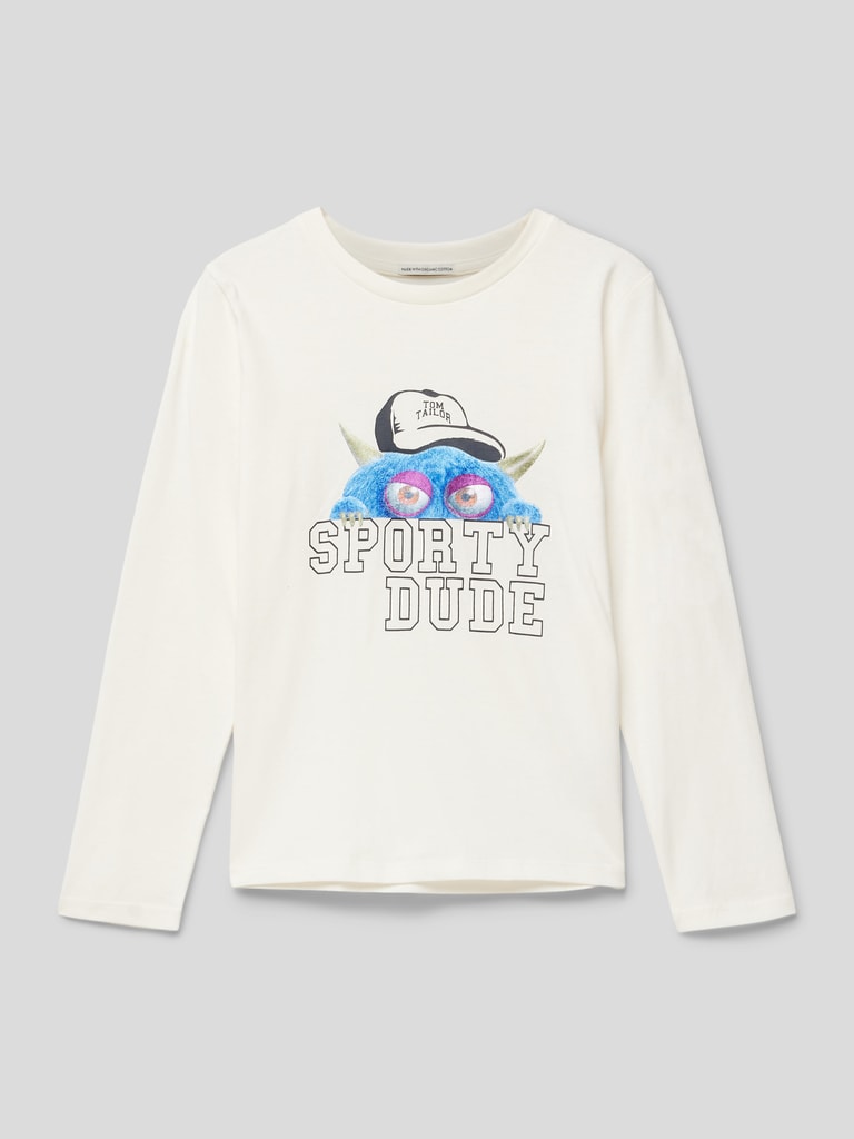 TOM TAILOR Mädchen Longsleeve T-Shirt | Baumwolle Regular Fit | Mit Print