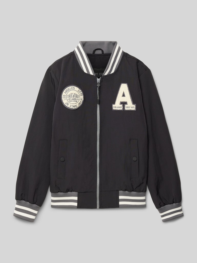 Cars Jeans Bomberjack met labeldetail, model 'Justin' in zwart online ...