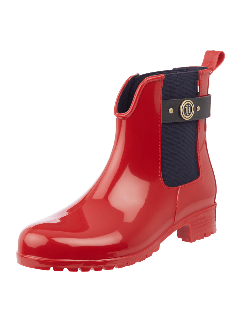 Tommy Hilfiger Chelsea Boots aus Gummi (rot) online kaufen